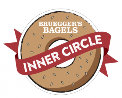 3 free bagels at brueggers