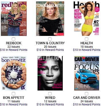 $30 in Reward Points for Magazines