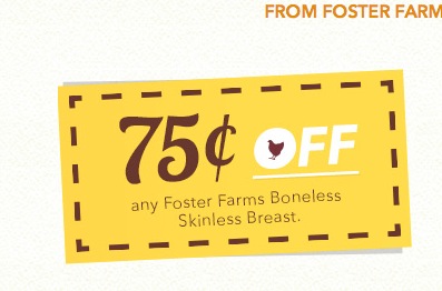 75 cents off Foster Farms Boneless Skinless Breast