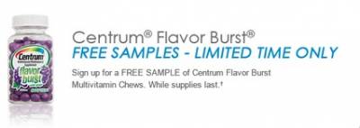 Free Sample of Centrum Flavor Burst Chews