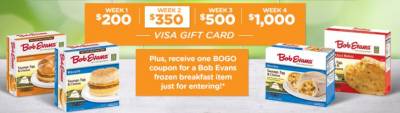 Bob Evans Breakfast Sweepstakes and BOGO Printable Coupon!