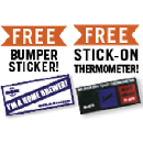 Free Brewing Thermometer or Bumper Sticker