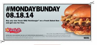 Buy One Get One Coupon - Texas BBQ Thickburger