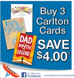 Coupon - $4 discount at Carlton Cards