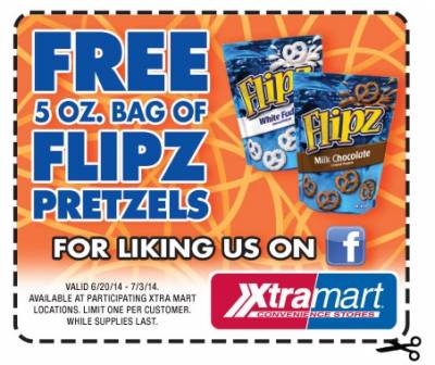 Coupon - Free Bag of Flipz Pretzels