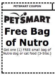 Coupon - Free Bag of Nutro Dog or Cat Food