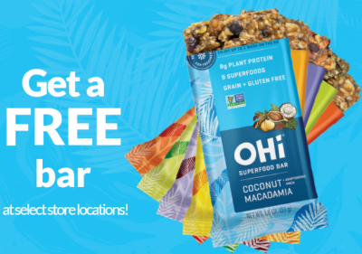 Coupon - Free Bar of OHi Superfood Bar