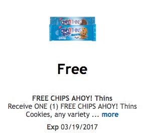 Coupon - Free Chips Ahoy at Kroger