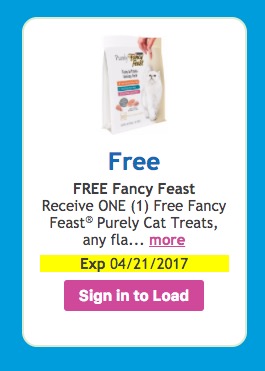 Coupon - Free Fancy Feast® Purely Cat Treats at Kroger