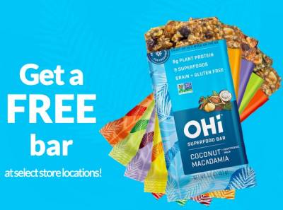 Coupon - Free OHi Superfood Bar 