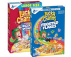 FREE! One (1) Lucky Charms Frosted Flakes, 13.8 oz or Lucky Charms, 14.9 oz.