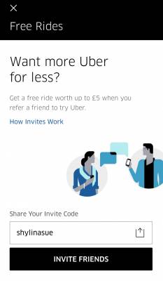 Free £5 Uber Credit