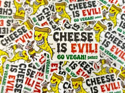 Free ‘Cheese Is Evil’ Sticker