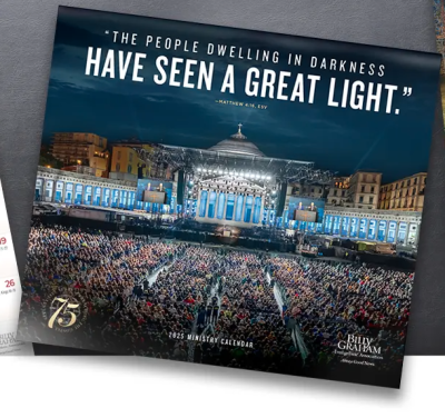 FREE 2025 Billy Graham Evangelistic Association ministry calendar