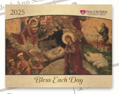 Free 2025 Heart of the Nation Catholic Art Wall Calendar