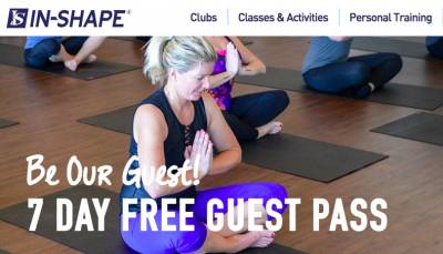 Free 7 Day Guest Pass to In Shape Health Club