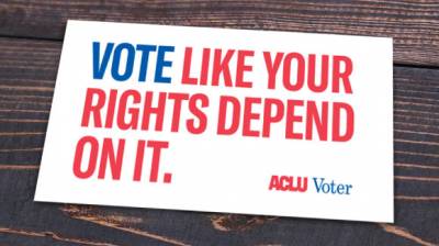 FREE ACLU VOTER STICKER