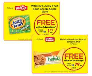 Download: Free Belvita Breakfast Biscuit & Wrigley's Gum at Giant Eagle 