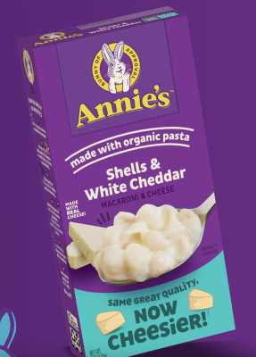 free box of Annie’s now cheesier mac