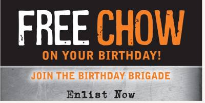 Free Chow on your Birthday at Mission BBQ