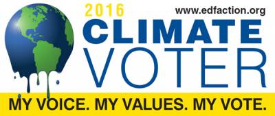 Request  Free Climate Voter 2016 Bumper Stickers