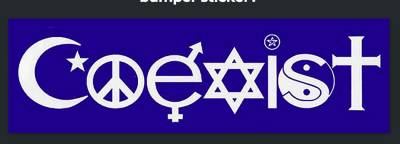 Free Coexist bumper sticker