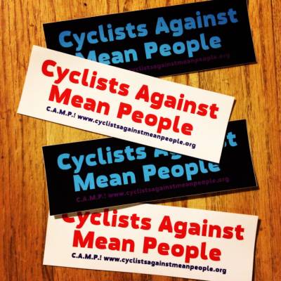 Request Free Cyclists Against Mean People Sticker