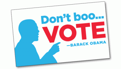 Request Free Don't Boo, Vote Sticker