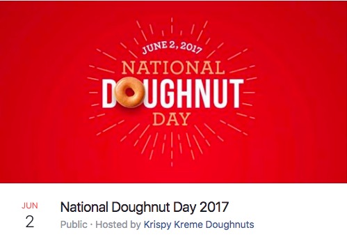 Free doughnut at Krispy Kreme (June 2)