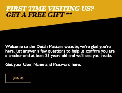 free Dutch Masters promotional item