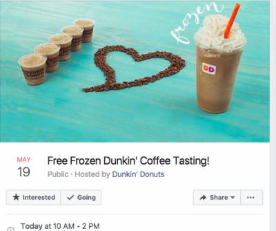 Free Frozen Dunkin' Coffee Tasting!