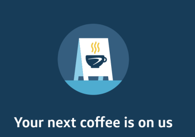 free handcrafted beverage at any Capital One Café