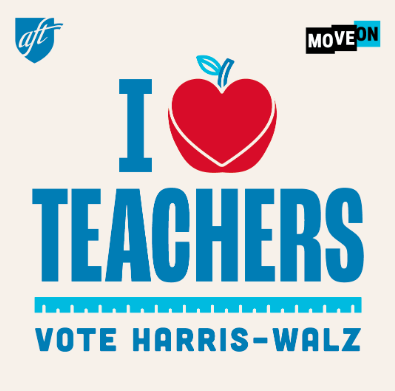 FREE "I Heart Teachers" sticker from MoveOn