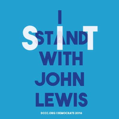 Request Free I Sit With John Lewis" Sticker