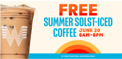 Free Iced Coffee at Whataburger (June 20 from 6 a.m. to 6 p.m.)
