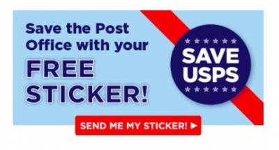 FREE LIMITED-EDITION SAVE USPS STICKER!