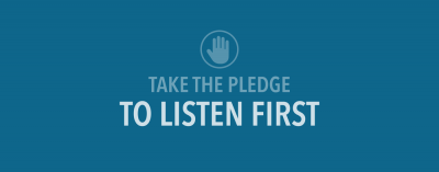 Pledge: Free Listen First Sticker