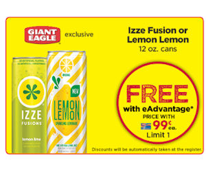 Redeem: Free LIzze Fusion or Lemon Lemon Drink at Giant Eagle