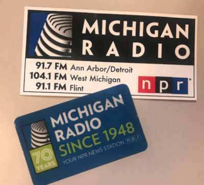 Free Michigan Radio bumper sticker and window clings