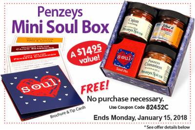 Print out: Free  Mini Soul Box At Penzey’s Spices 