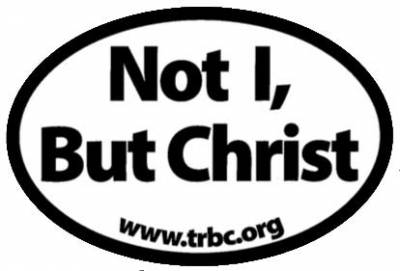 Request Free Not I But Christ Decal