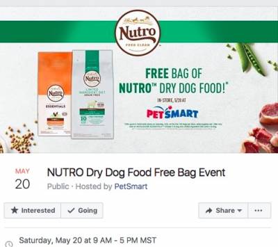 Free NUTRO Dry Dog Food at PetSmart (May 20)