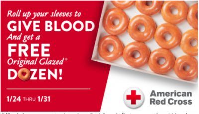 FREE ORIGINAL GLAZED DOZEN (JAN. 24 - 31)