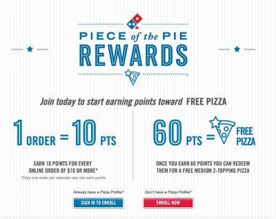 Free Pizza at Dominos