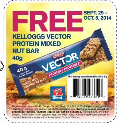 Free Protein Bar at Mac's