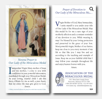 Free Religious Items from The Association of Miraculous Medal