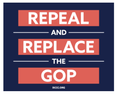 FREE "Repeal and Replace the GOP" sticker