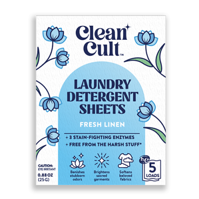 Free Sample of Clean Cult laundry detergent sheets 