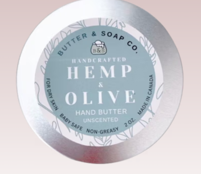 Free Sample of Natural Hemp and Olive Nail & Hand Butter from Buttern Soap Co