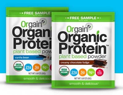 Free Sample of Orgain Organic Protein Powder